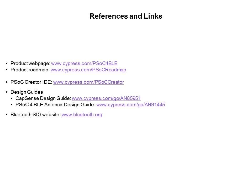 PSoC 4 BLE Low Power Wireless Systems Slide 19