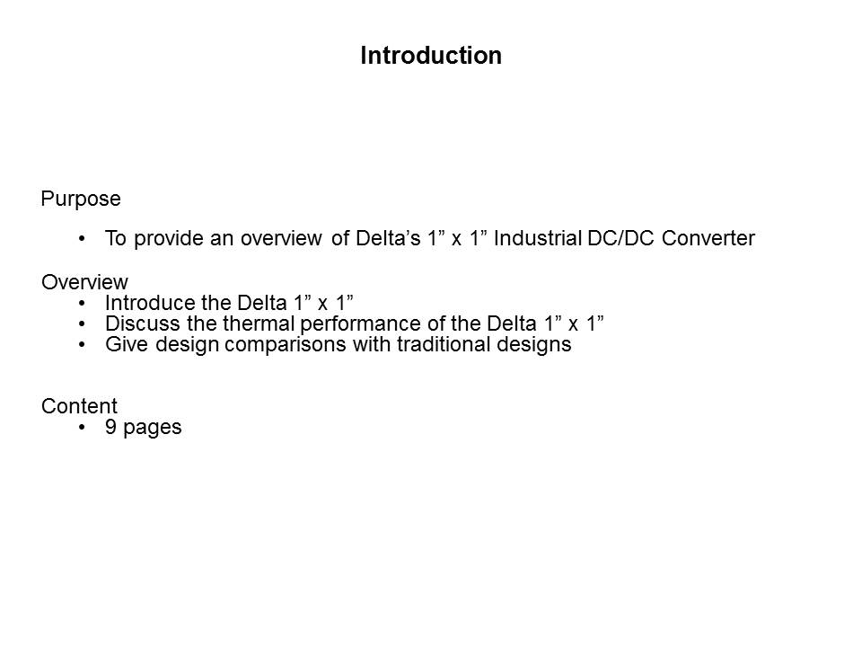 Industrial DC/DC Converters Overview Slide 1