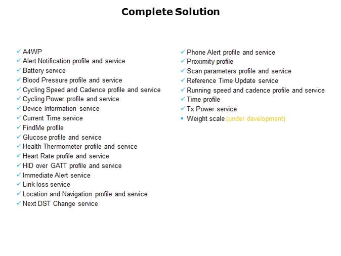 Single-Mode Bluetooth Smart System-on-Chip Solution Slide 15