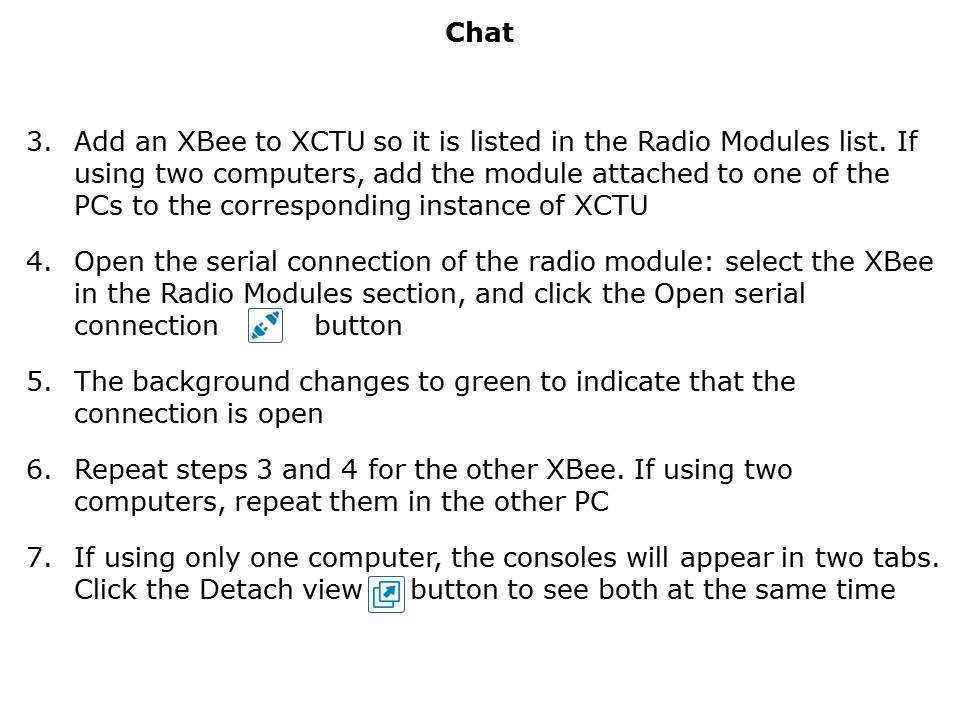 Chat Session via XBee Slide 14