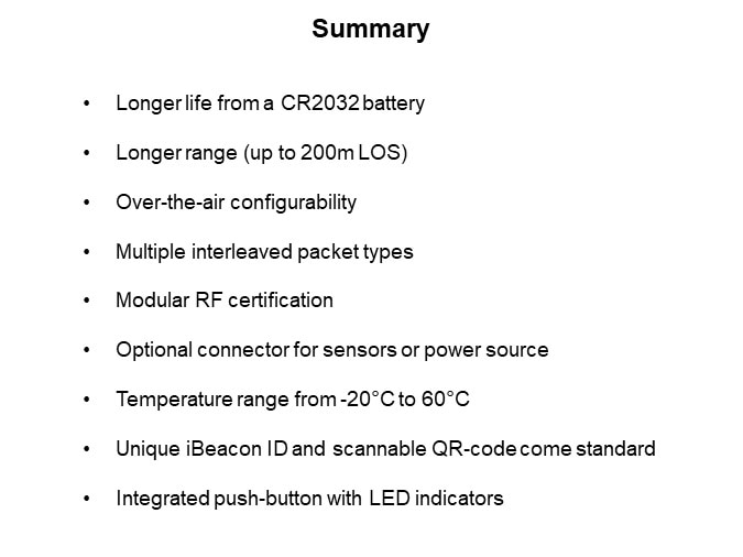 EM Microelectronics Bluetooth® Beacons - Summary