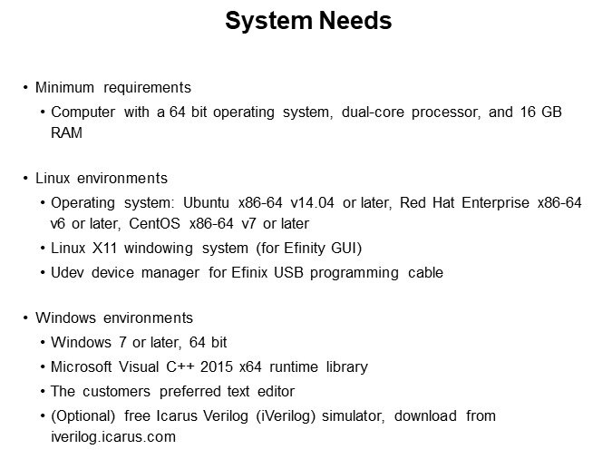 System Needs