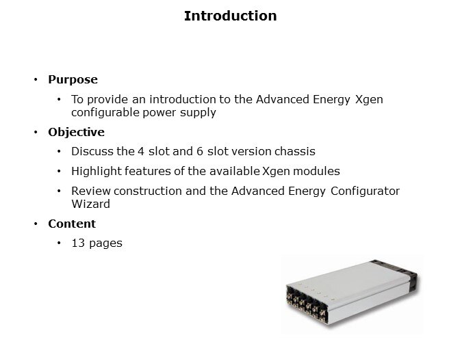 Advanced Energy Xgen Configurable Power Supplies - Slide1