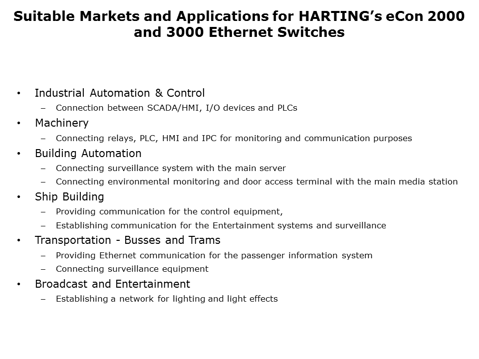 Ha-VIS eCon 2000 3000 Unmanaged Ethernet Switches Slide 10