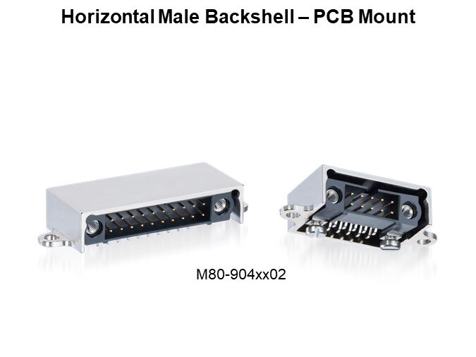 Horizontal Male Backshell – PCB Mount