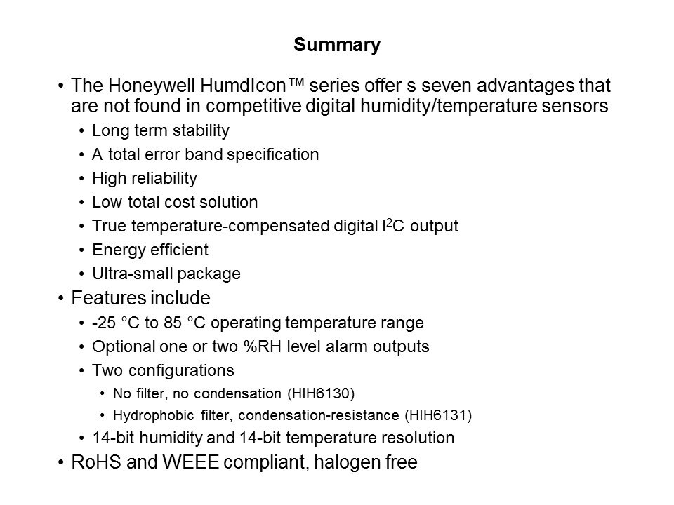 HumidIcon Digital Humidity-Temperature Sensors Slide 21