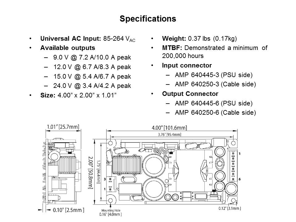 FTB080 and MTB080 80 Watt Power Supply Slide 3