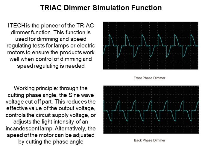 Image of ITECH Electronics IT7321 Programmable AC Power Supply Introduction - TRIAC Dimmer