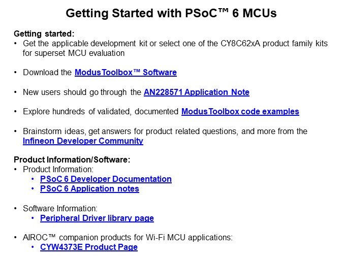 Image of Infineon Technology PSoC™ 6 Microcontrollers - Getting Started