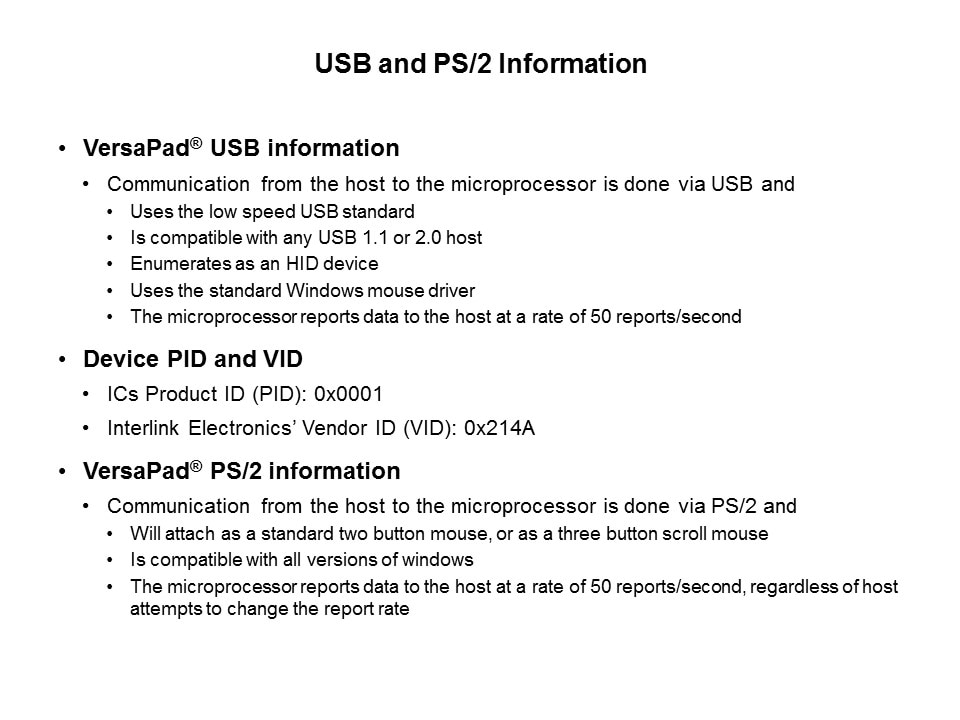 usb ps2 info