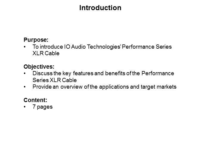 Image of IO Audio Technologies Performance Series XLR Cable-Slide1