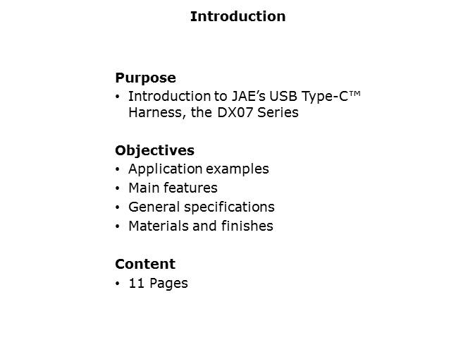 USB Type-C Harness the DX07 Series Slide 1