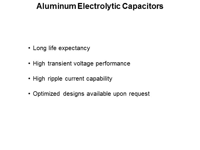 Image of KEMET's Aluminum Electrolytic Capacitors Slide 2