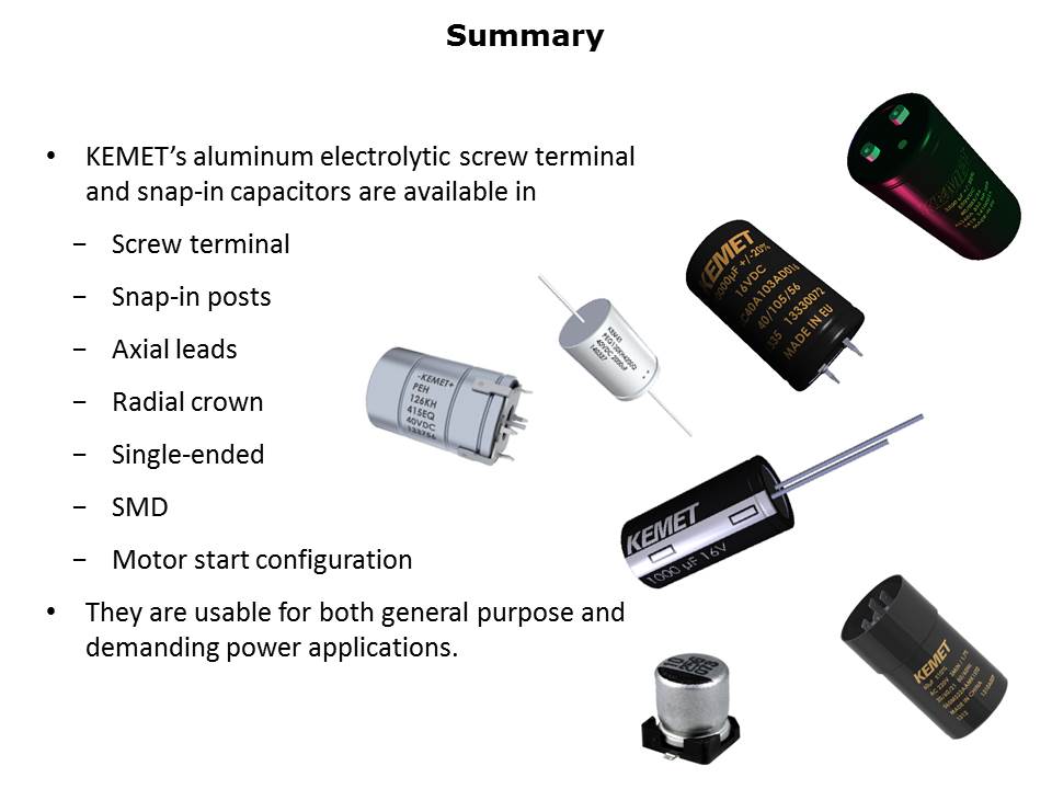 Aluminum Electrolytic Screw Terminal Snap-In Capacitors Slide 14