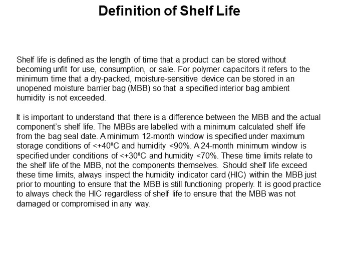 Definition of Shelf Life