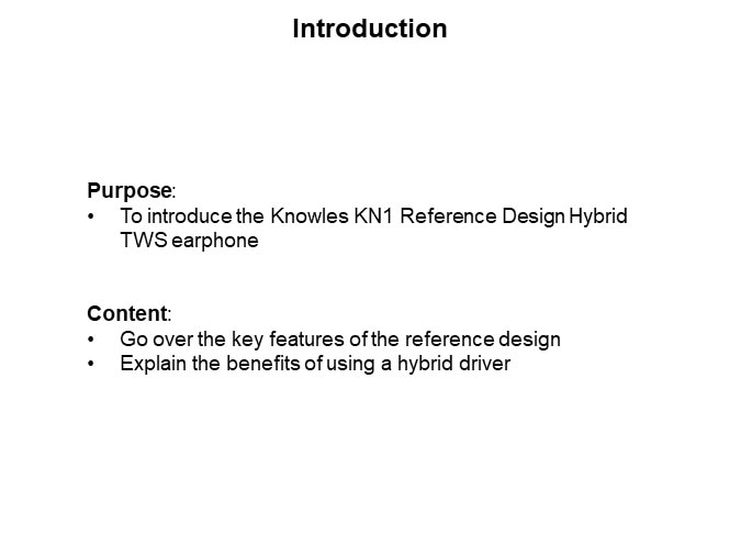 Image of Knowles KN1 Reference Design Wireless Earphones - Introduction