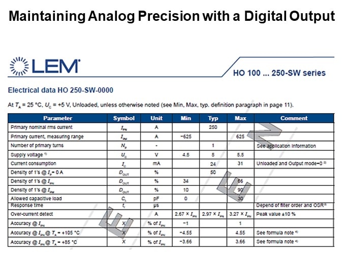 Maintaining Analog Precision with a Digital Output