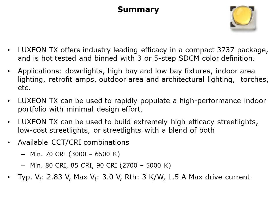 Luxeon TX Slides 7