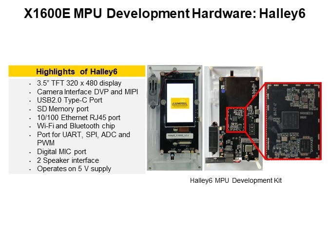 X1600E MPU Development Hardware: Halley6