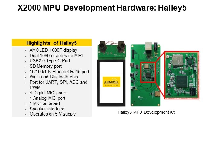 X2000 MPU Development Hardware: Halley5