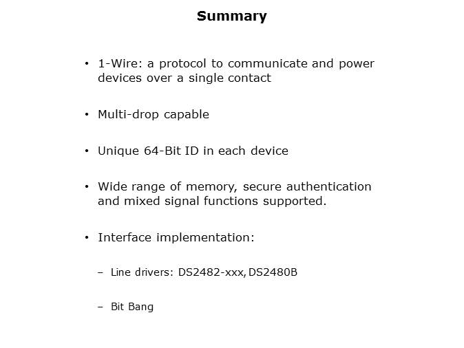 1-Wire Communications Slide 15