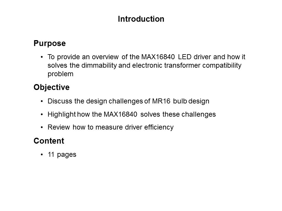 MAX16840 LED Driver Slide 1