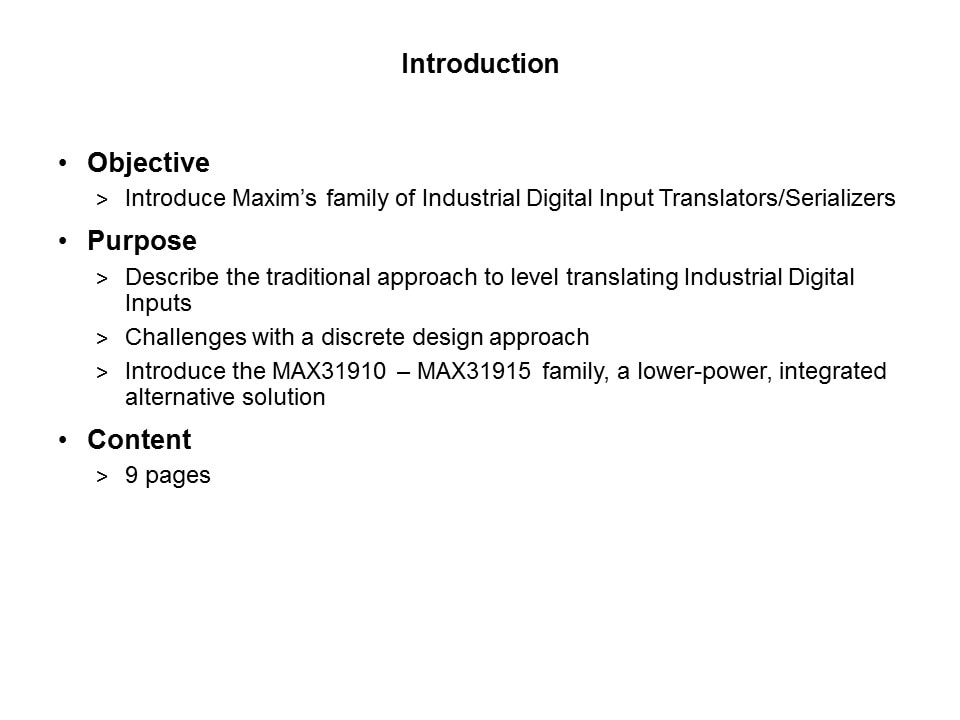 MAX3191x Family of Octal Industrial Input Translators/Serializers Slide 1