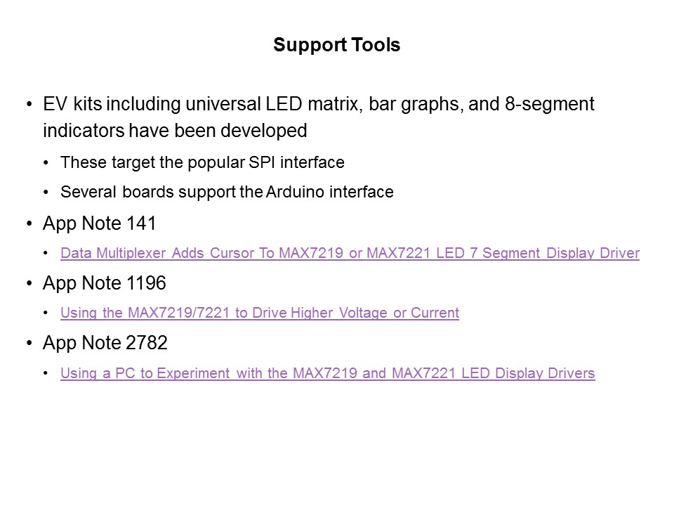 Simple LED Drivers - MAX7219 and MAX7221 Slide 5