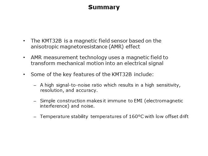 KMT32B Magneto Resistive Sensor Slide 16