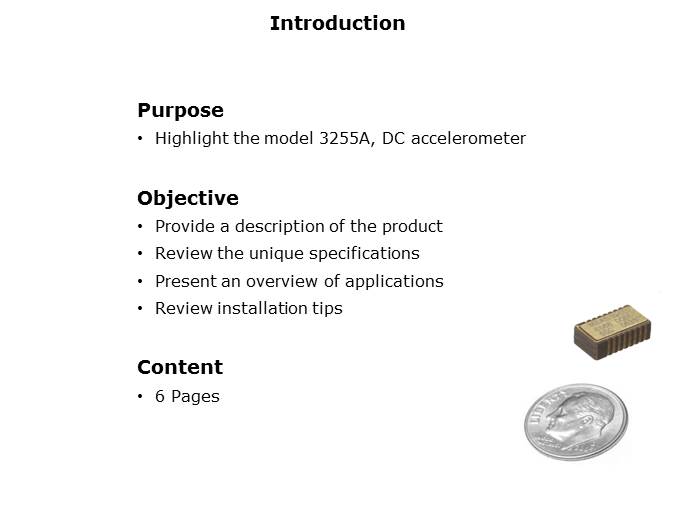 Model 3255A DC Accelerometer Slide 1