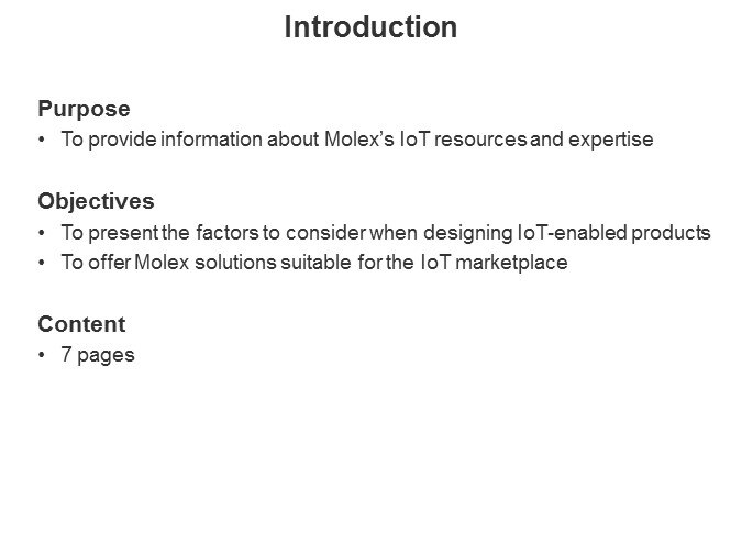 Molex's Designing for the IoT Slide 1