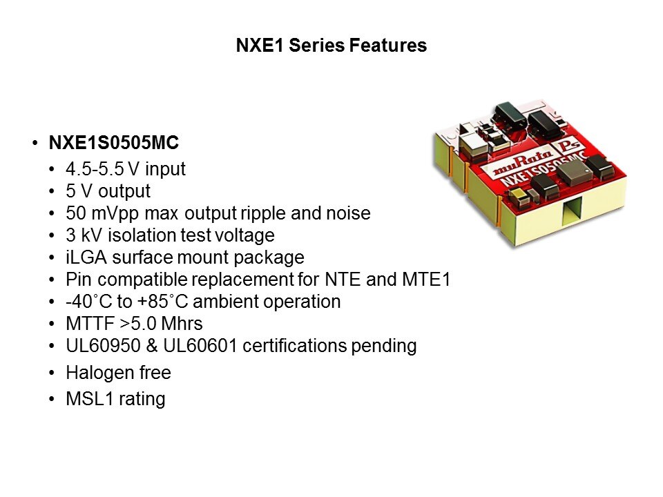 NXE1 Series of DC-DC Converters Slide 4