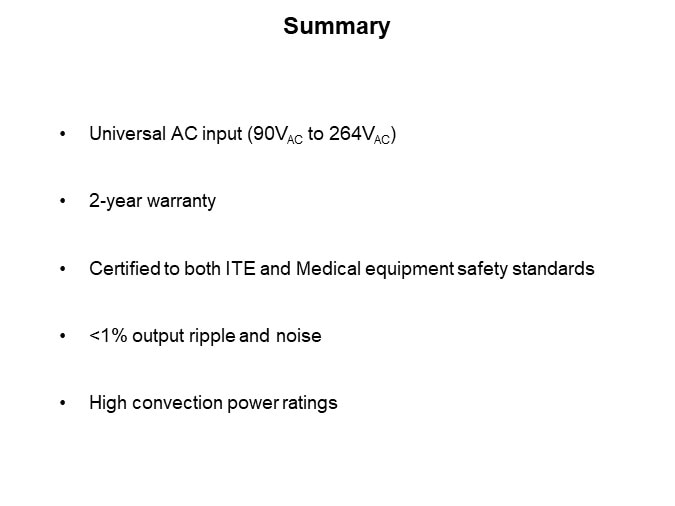 Image of Murata Power Solutions Open Frame, Low-Power, Front End AC/DC Power Supplies - Summary