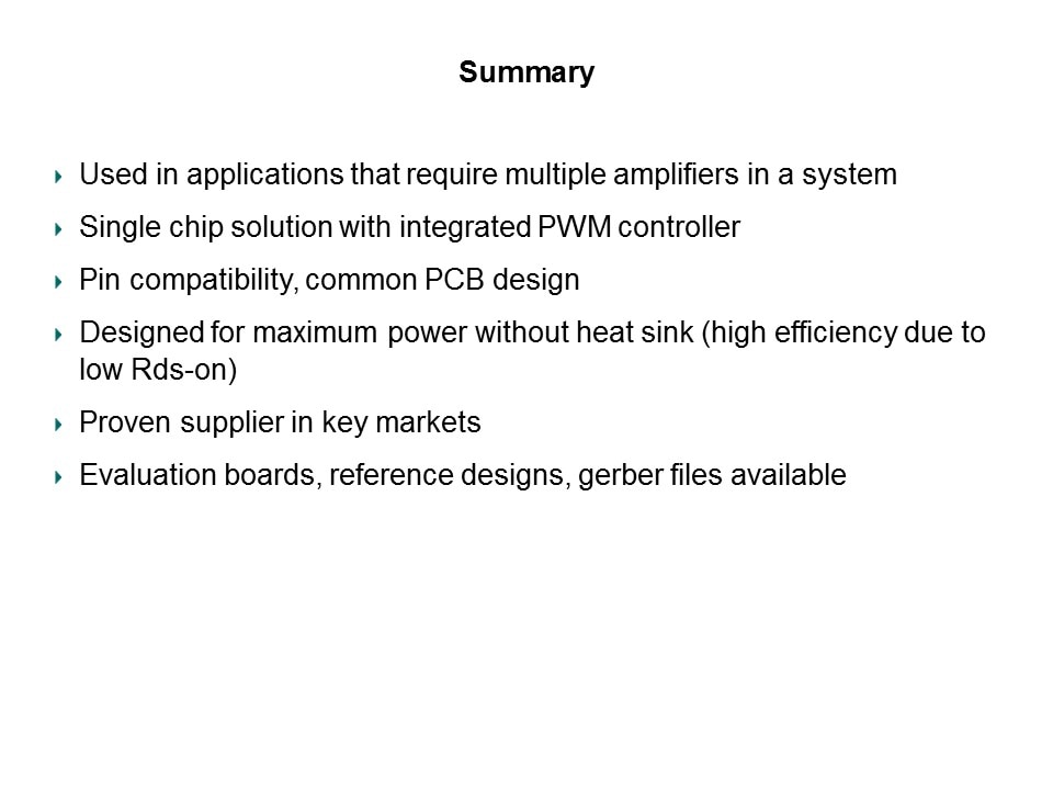 Class D Audio Amplifiers Slide 31