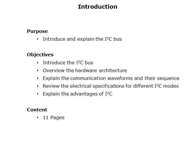 I2C Bus Fundamentals Slide 1