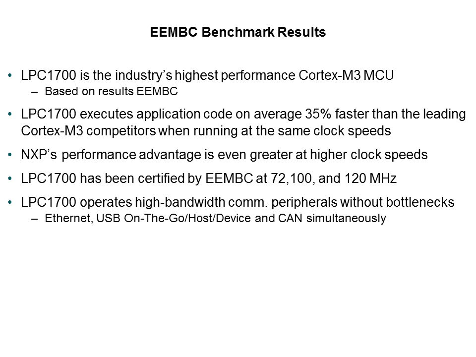 LPC1700 Microcontroller Slide 13