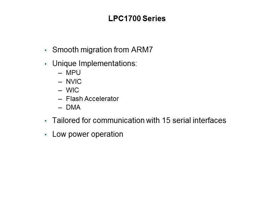 LPC1700 Microcontroller Slide 2