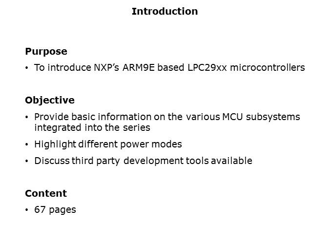 LPC29xx Microcontrollers Slide 1