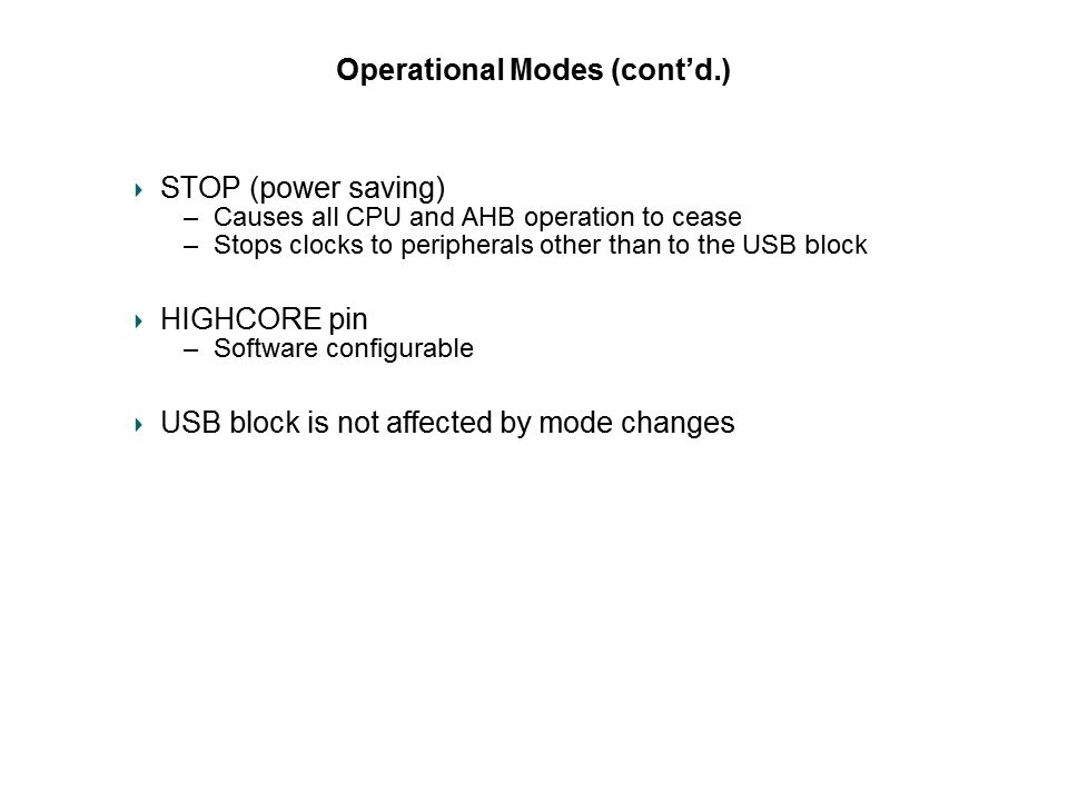 stop mode