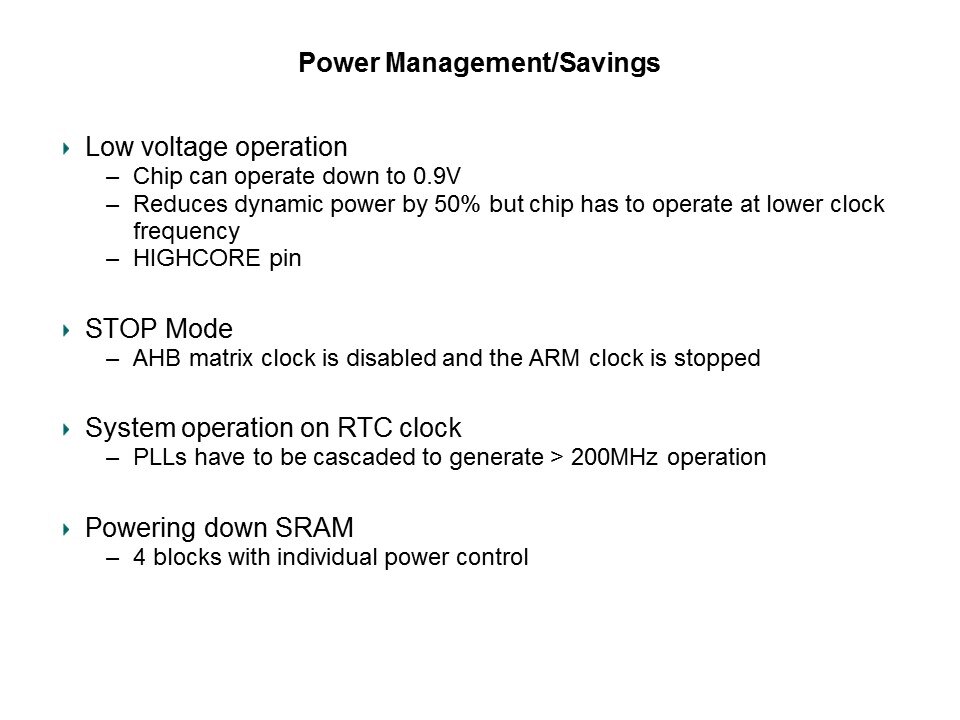 power savings