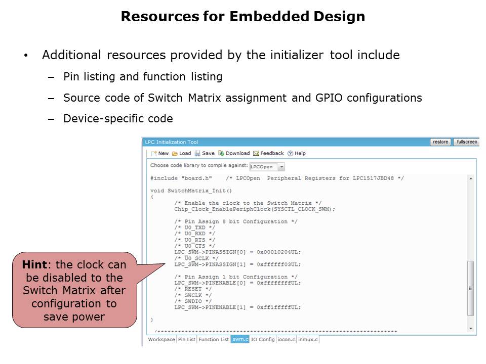 Microcontroller I/O Switch Matrix Slide 10