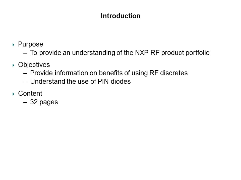 RF Small Signal Products Part 2 Slide 1