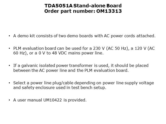 TDA5051 Power Line Modem Overview Slide 7