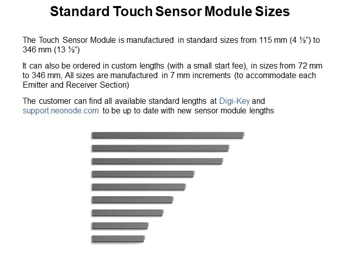 Standard Touch Sensor Module Sizes