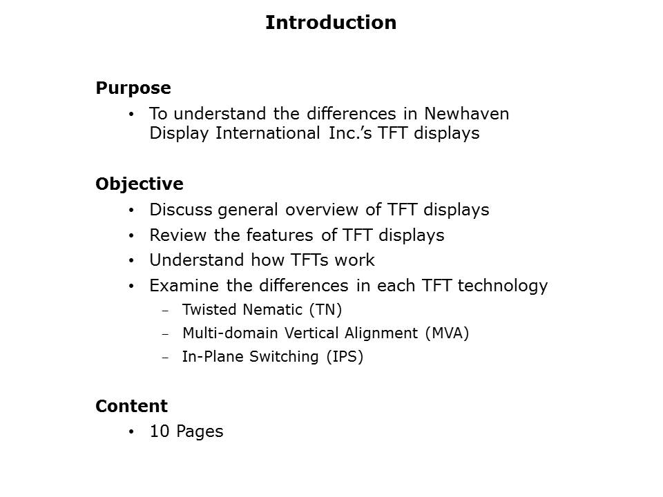 Differences in TFT Displays Slide 1