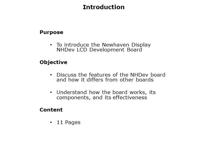 NHDev LCD Development Board Slide 1