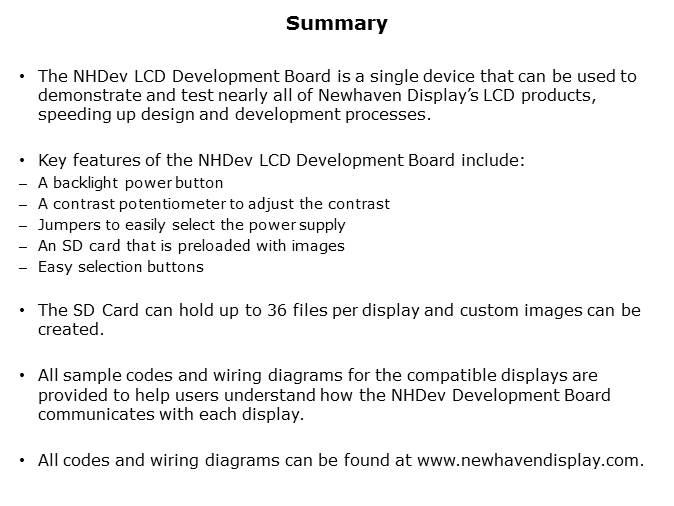 NHDev LCD Development Board Slide 11