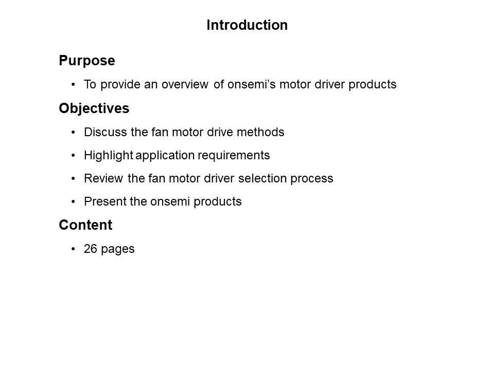 Cooling Fan Motor Drivers Slide 1