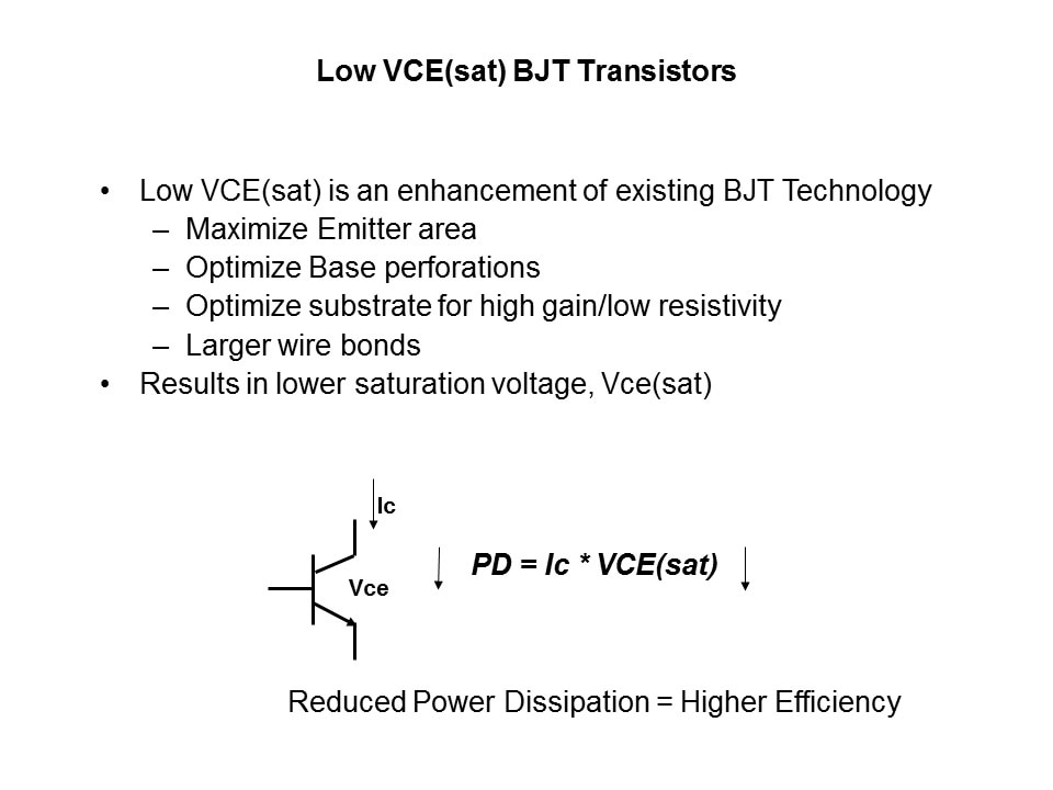 Low Vce sat BJT Power Savings Slide 23