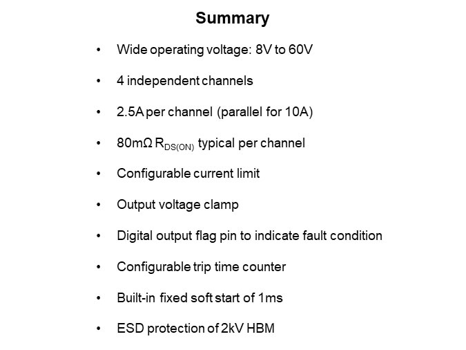 Image of onsemi NI(S/V)3071 4-Channel eFuse - Summary